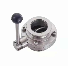 Кран дисковый DN63 2.5 дюйма под кламп соединение 77.5мм. Нержавеющий AISI-304