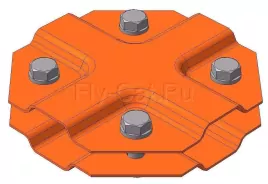 Крепёж профильной трубы Х-образный 20х20х20х20