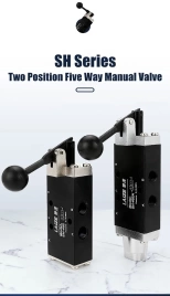 SH-402 / SH-402A. Ручной двухпозиционный пятиходовый клапан
