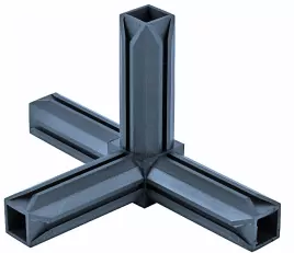 Соединитель пластиковый для трубы 20x20 мм, 4-палый