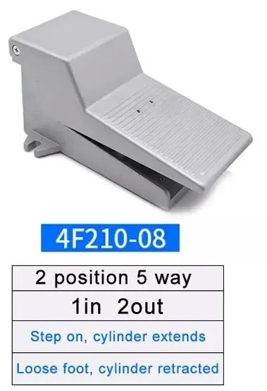 Пневматическая ножная педаль 4f210-08/4f210-08L фото 2