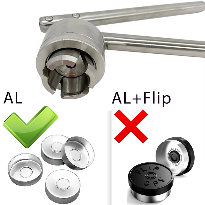 Ручной кримпер инструмент для обжима алюминиевых крышек флаконов фото 3