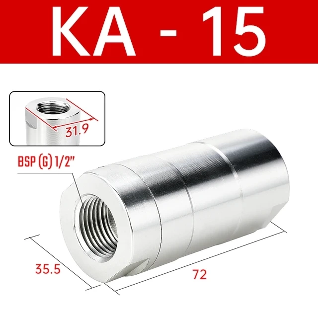 Пневматический обратный клапан серии KA-8/10/15 фото 4