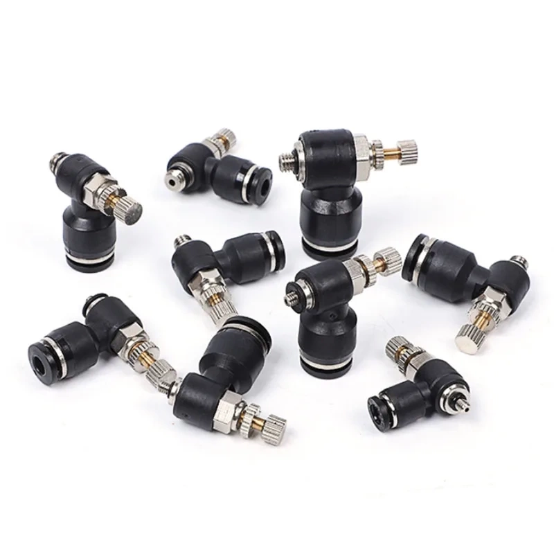 SL - Фитинг комбинированный с регулировкой воздуха, угловой. Дроссель пневматический фото 14