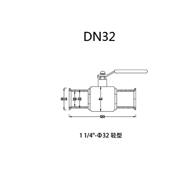 Кран под кламп соединение. Нержавеющий шаровый кран фото 5