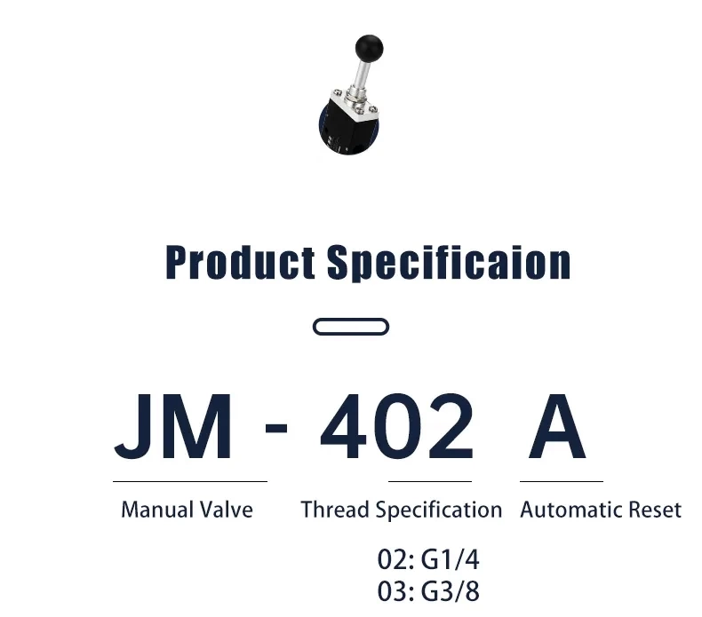 JM-402/JM-402A. Ручной двухпозиционный пятиходовый клапан фото 5