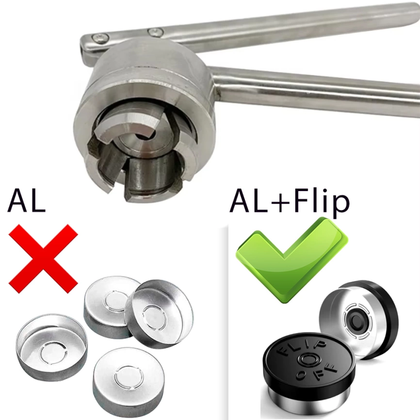 Ручной кримпер инструмент для обжима алюминиевых крышек флаконов фото 2