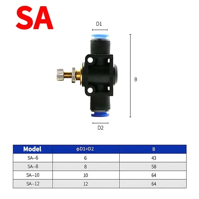 SA - Пластиковый соединитель с регулировкой воздуха фото 8