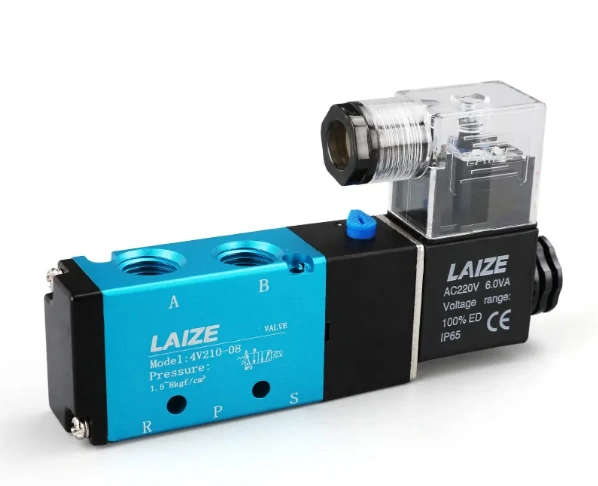 4V210-08 AC220V/DC24V. Электромагнитный распределитель воздуха. фото 3