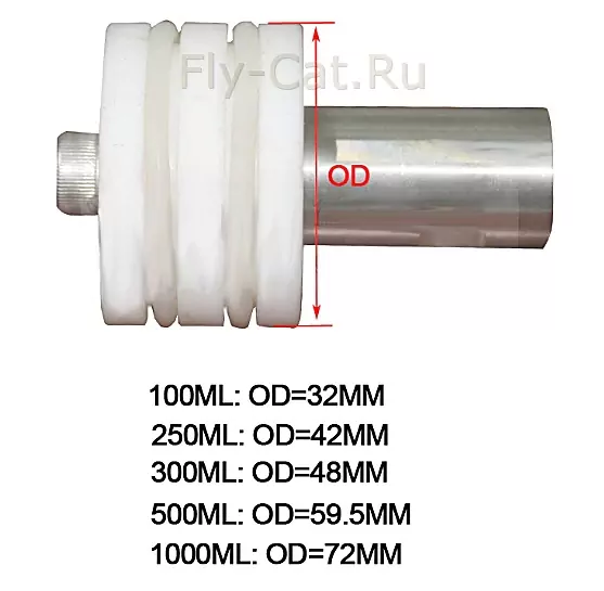 Поршень из фторопласта для пневматических поршневых дозаторов фото 5