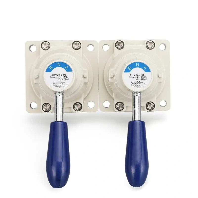 4HV210-08. Ручной 2-позиционный 4-ходовой поворотный клапан фото 5