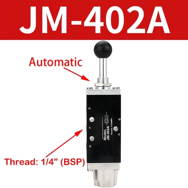 JM-402/JM-402A. Ручной двухпозиционный пятиходовый клапан фото 3