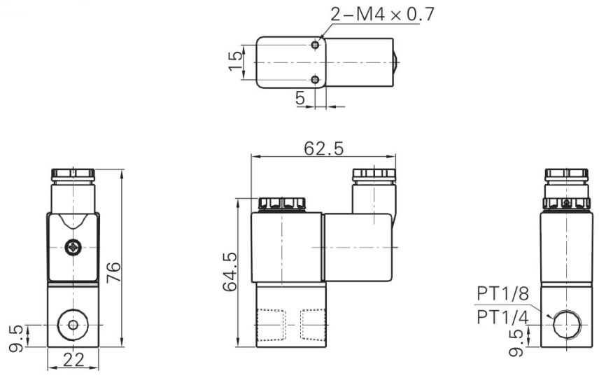 2V025-08 AC220V/DC24V. Электромагнитный распределитель воздуха. фото 6