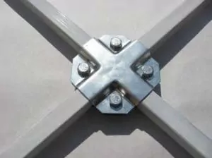 Крепёж профильной трубы Х-образный 20х20х20х20 фото 3
