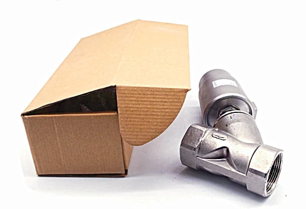 Пневматический седловидный клапан из нержавеющей стали. Нормально закрытый фото 2