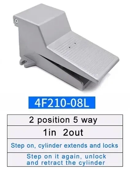 Пневматическая ножная педаль 4f210-08/4f210-08L фото 3