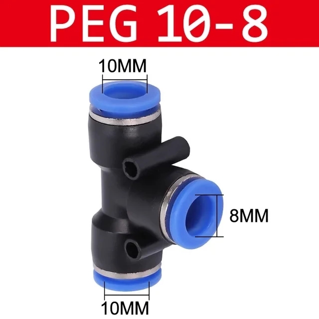 PE/PEG. Пластиковый соединитель тройник фото 11