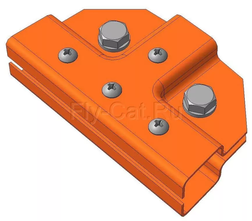 Крепёж профильных труб Т-образный 20х20х20 фото 1