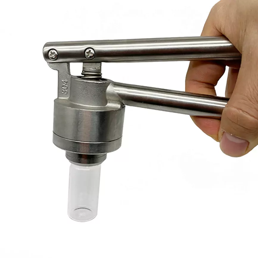 Ручной кримпер инструмент для обжима алюминиевых крышек флаконов фото 1