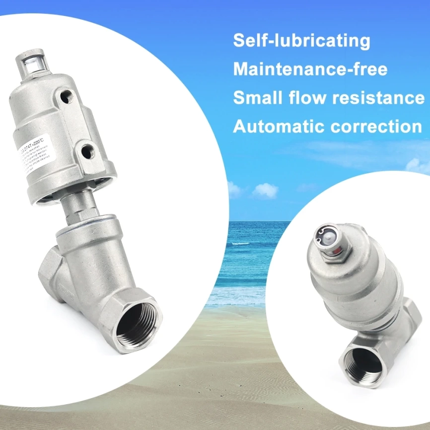 Пневматический седловидный клапан из нержавеющей стали. Нормально закрытый фото 4