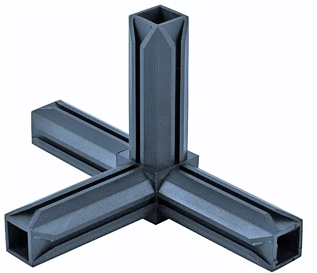 Соединитель пластиковый для трубы 20x20 мм, 4-палый