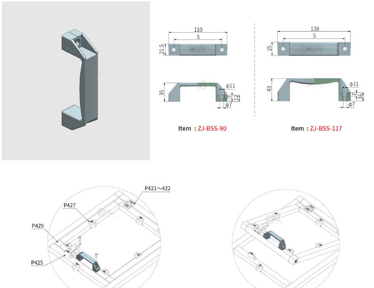 ручка промышленная пластиковая с резьбой